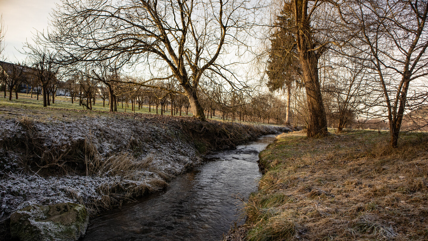 Bachlauf des Durbachs beim Festplatz in Durbach