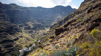 Blick in die Schlucht Barranco de Guarimiar bei der Abwanderung