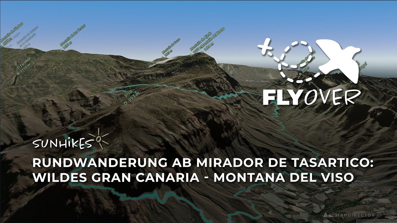 Rundwanderung Mirador de Tasartico & Montaña del Viso auf Gran Canaria– Flyover