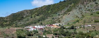 Blick über das Örtchen Las Portales am Monte del Agua