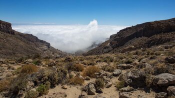 dem Zielpunkt der Wanderung 8 El Filo Degollada de Guajara