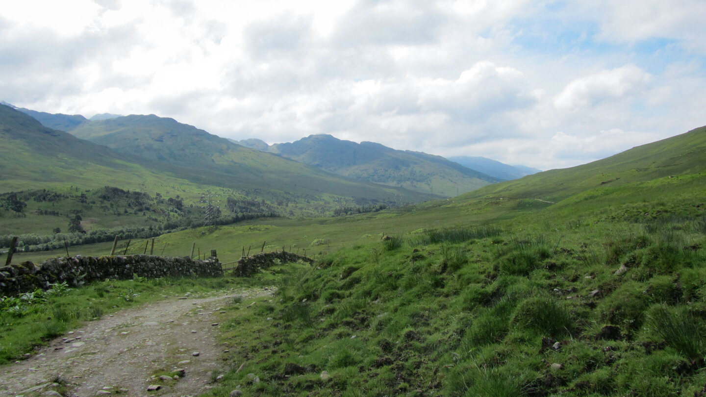 Ausblick auf die Berglandschaft am West Highland Way Berglandschaft am West Highland Way