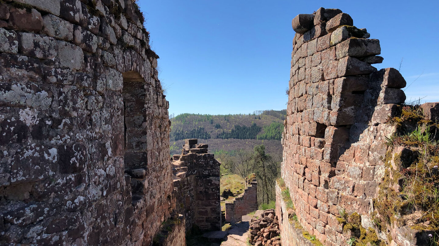 Mauern der Burgruine Schöneck