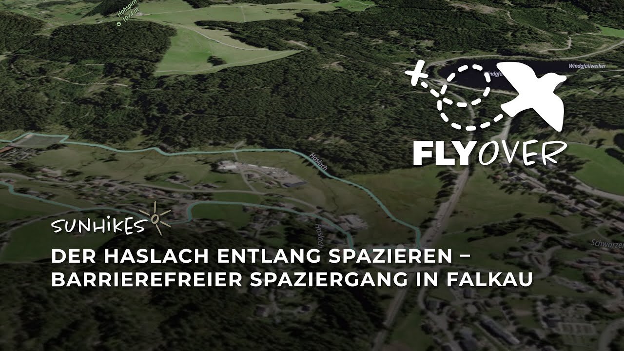Barrierefreier Spaziergang entlang der Haslach in Falkau – Flyover