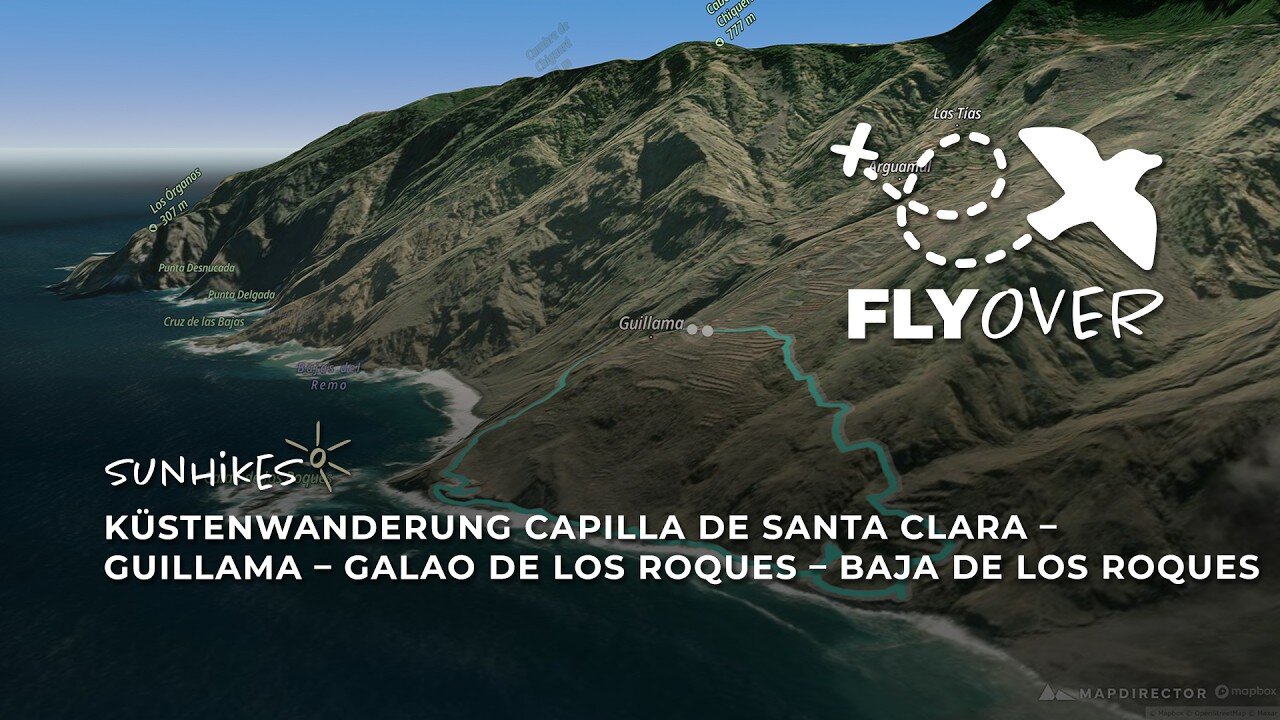 Wilder Ozean & Steilküste: 3D-Flyover der spektakulären Küstenwanderung bei Santa Clara