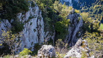 Klippen der Schaufelsen im Oberen Donautal