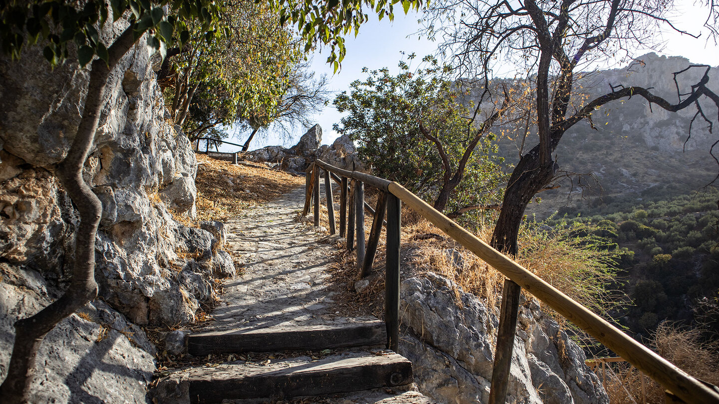 der periurbane Weg in Zuheros führt zum Ausgangspunkt