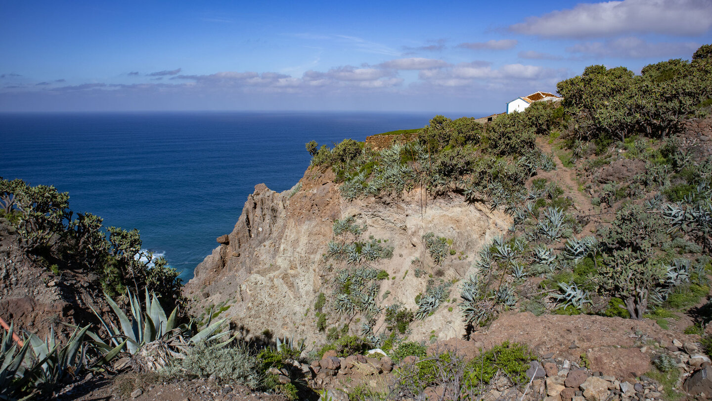 Blick über die erodierte Schlucht Cho Canaria auf Las Palmas