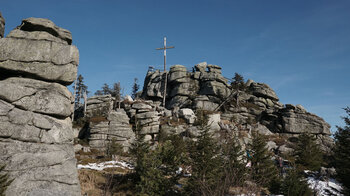 Gipfelkreuz des Dreisesselbergs im Bayerischen Wald