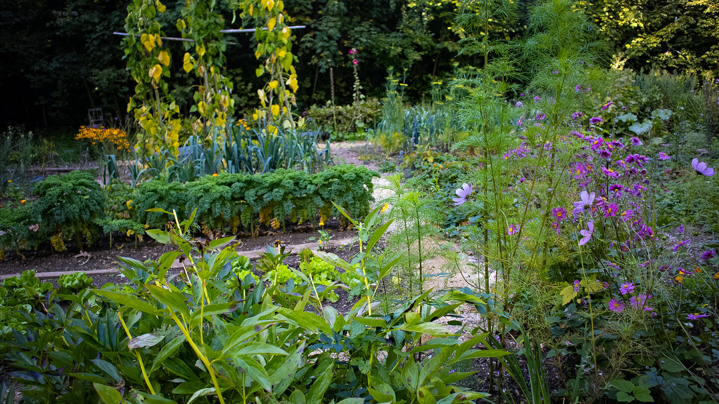 Bauerngarten in der Anlage von Schloss Hausen