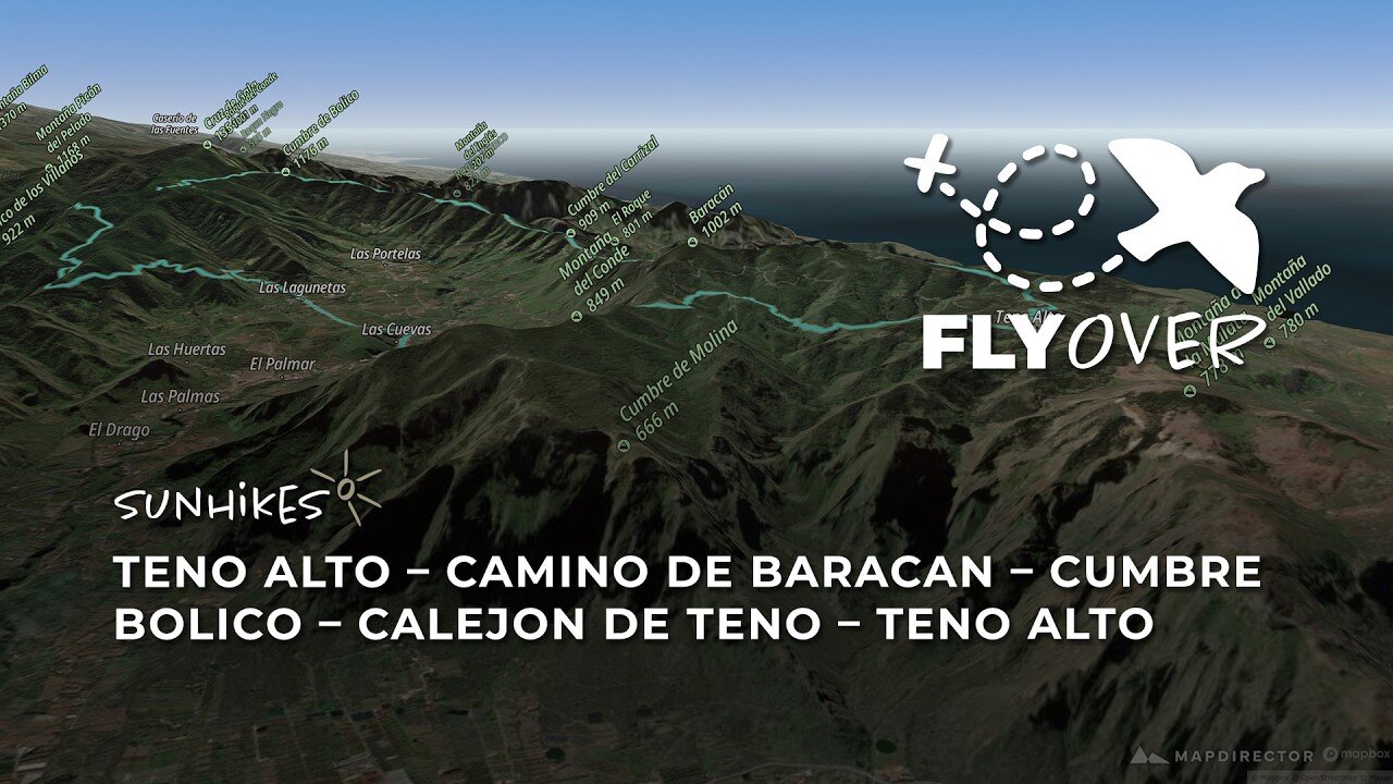 Teneriffa – Wilde Kämme und dichter Lorbeerwald: Das Teno-Bergabenteuer ab Teno Alto im 3D-Flyover