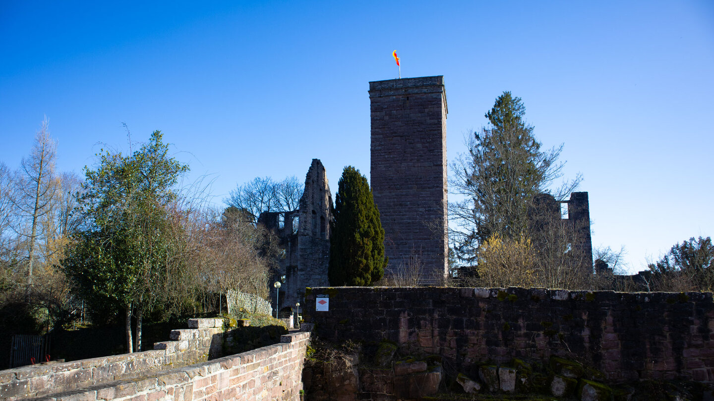 Burgruine Zavelstein über dem Teinachtal im Nordschwarzwald