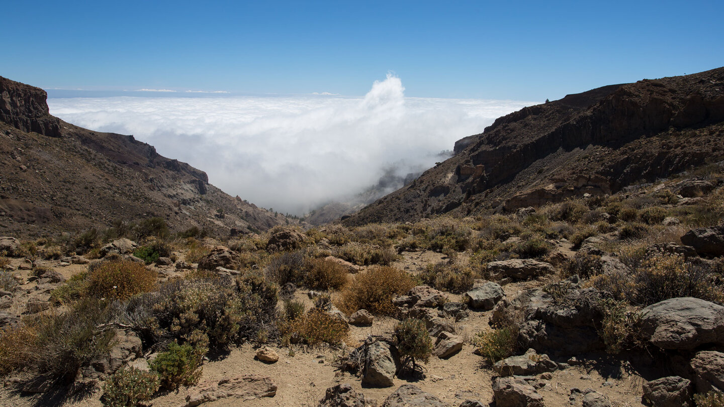 Wolkengrenze an der Degollada de Guajara