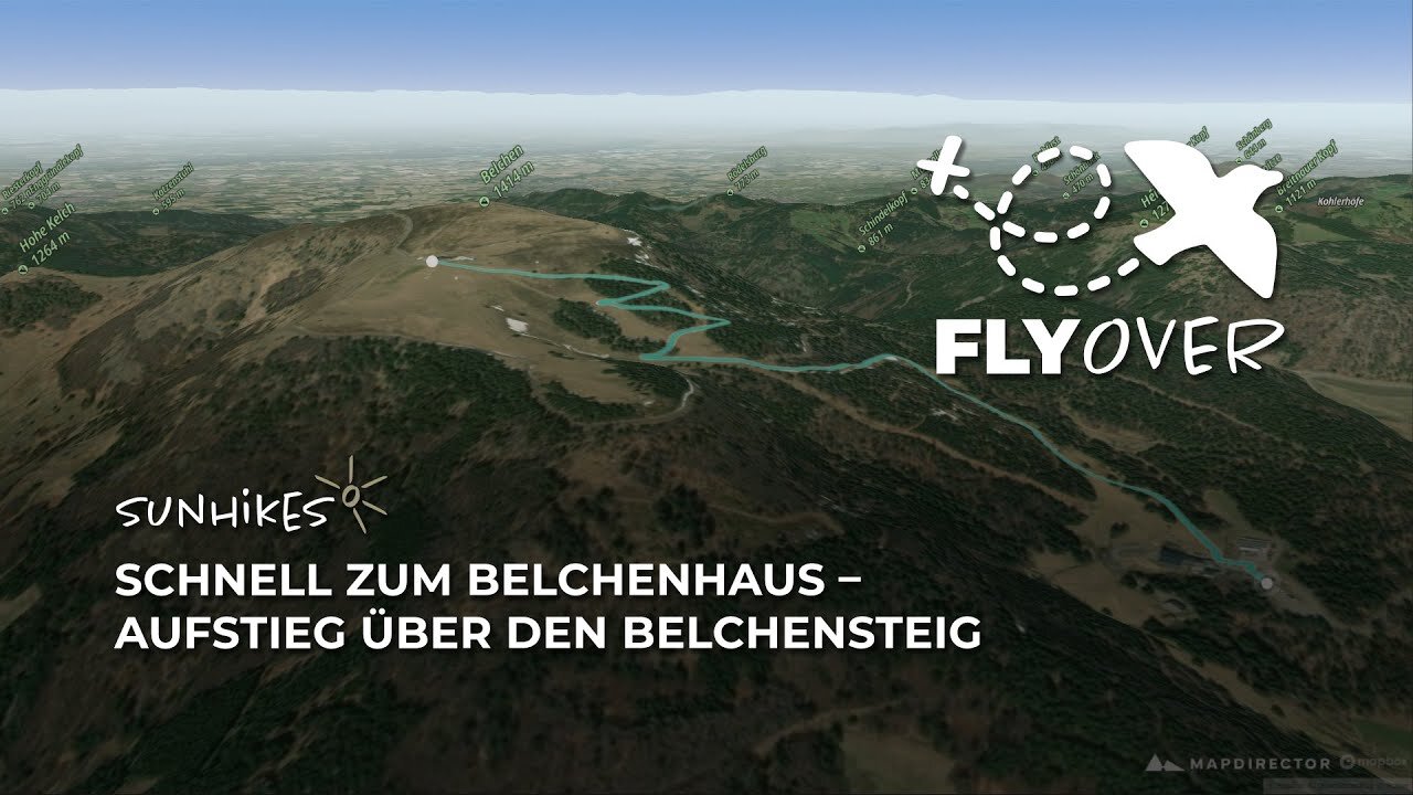 Schnelle Wanderung zum Belchenhaus über den Belchensteig – Flyover