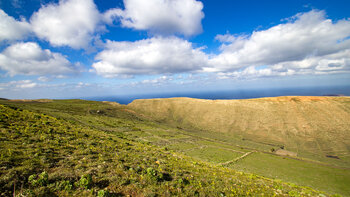 Blick auf die Wanderroute am Risco de Famara
