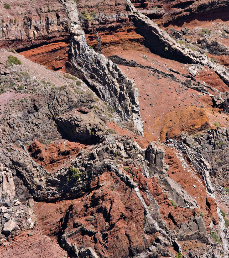 bizarre Felswände der Caldera de Taburiente vom Roque de Los Muchachos