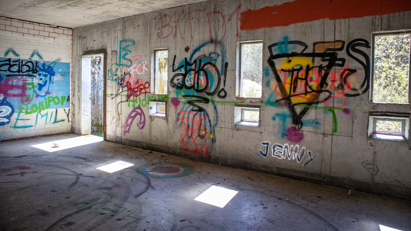 ehemaliges Wachgebäude der Area One im Pfälzerwald