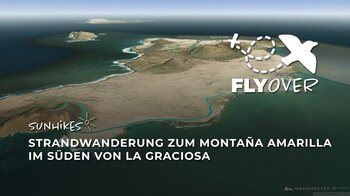 Strandwanderung Montaña Amarilla auf La Graciosa – Flyover