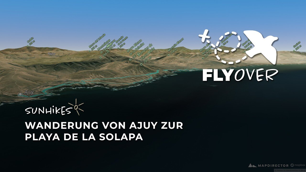 Fuerteventuras raue Westküste erleben: Die Klippentour zur Playa de la Solapa im Flyover Video