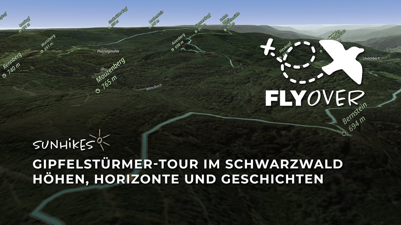 Gipfelstürmer-Tour Schwarzwald rund um Bad Herrenalb – Flyover