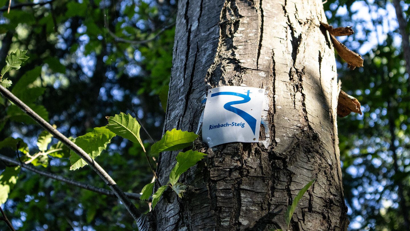 Die Markierung des Rimbach-Steigs