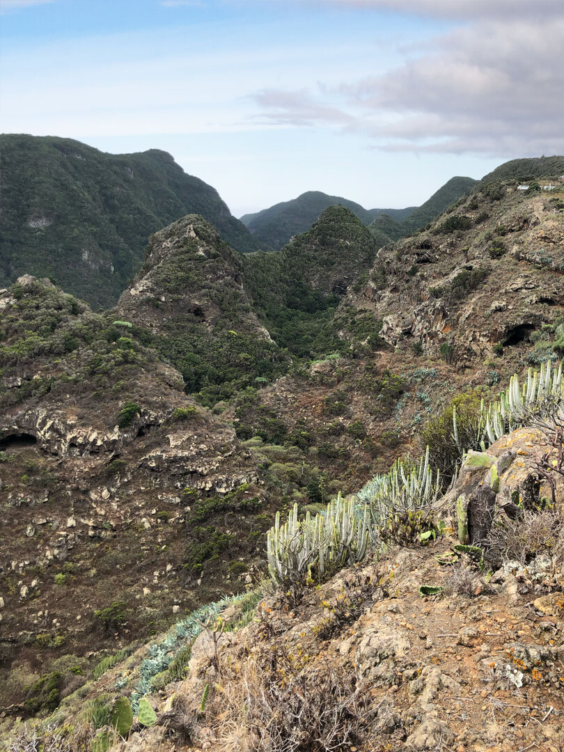 zerklüftete Berge bei der Aufwanderung aus dem Barranco Fagundo Aufwanderung aus dem Barranco Fagundo