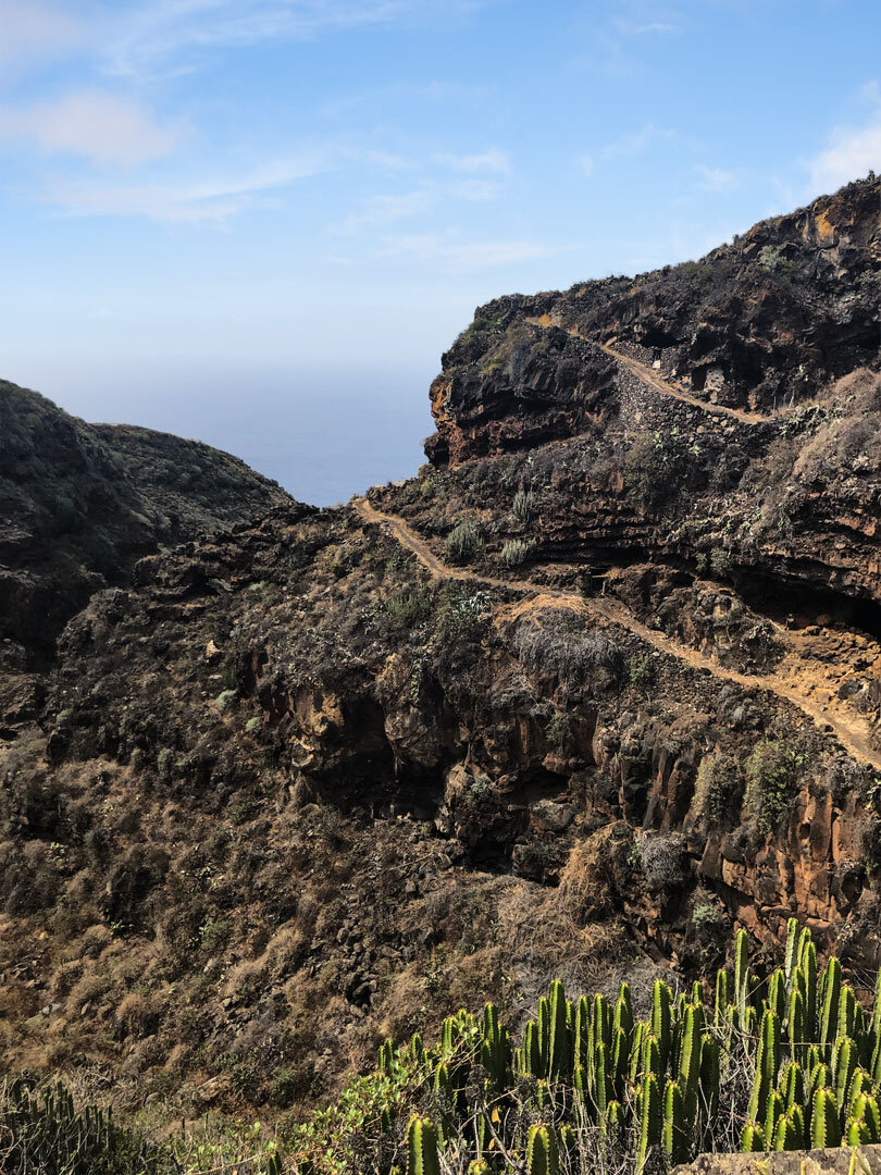 Wanderweg durchs Barranco de la Luz bei Garafía Wanderweg durchs Barranco de la Luz bei Garafía