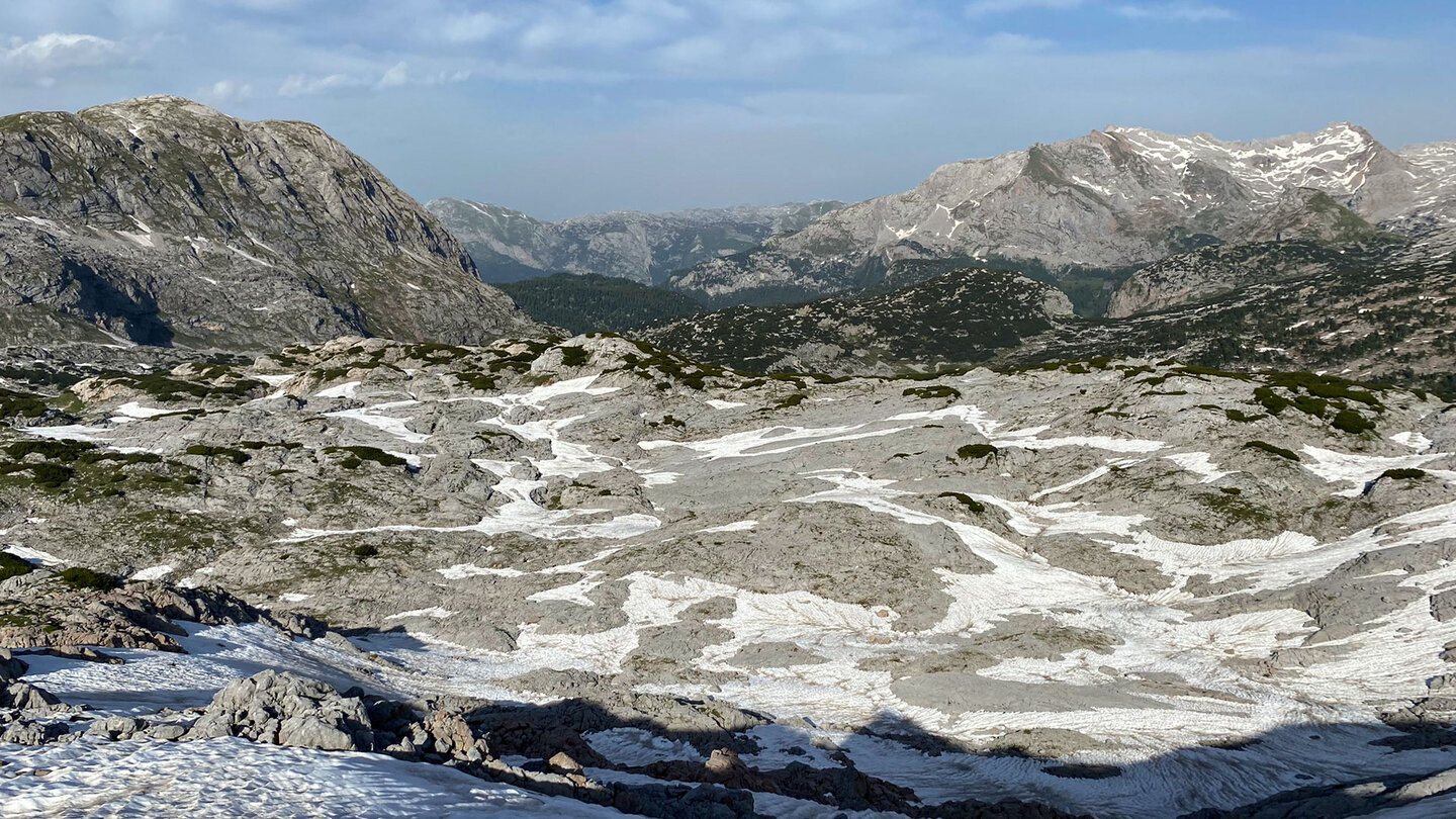Panoramablick von der Terrasse des Ingolstädter Hauses über das Steinerne Meer Blick von der Terrasse des Ingolstädter Hauses über das Steinerne Meer