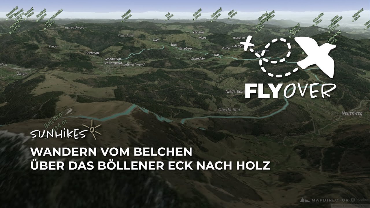 Wanderung Belchen – Böllener Eck – Holzer Kreuz im Südschwarzwald – Flyover
