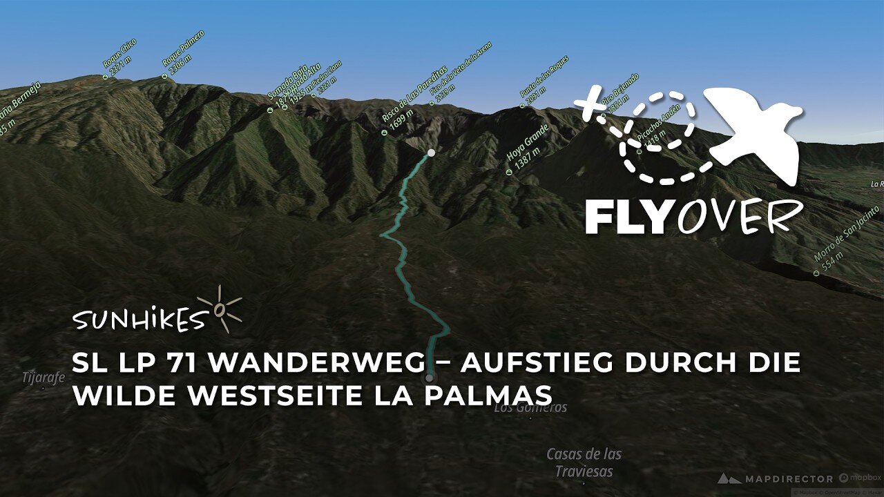 SL-LP-71 Aufstieg durch die wilde Westseite La Palmas – Flyover