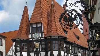Rathaus von Michelstadt im Odenwald