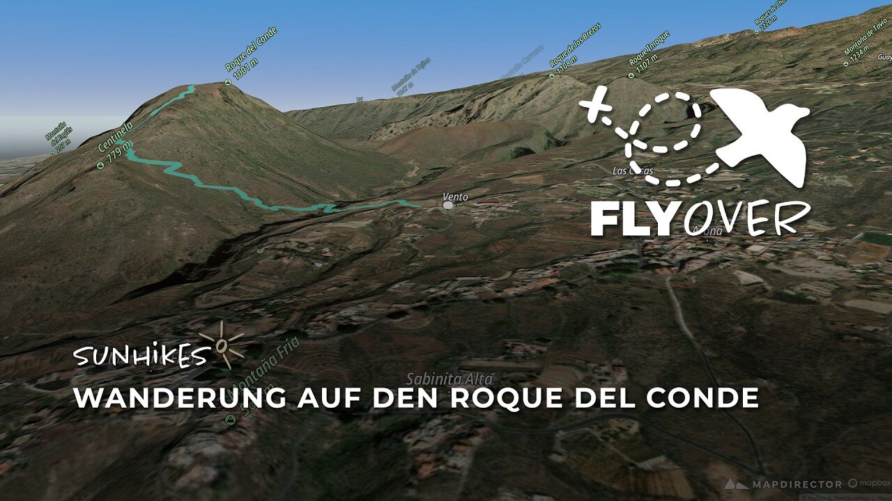Panoramatour über der Südküste Teneriffas: Entdecke den Roque del Conde im 3D-Flyover