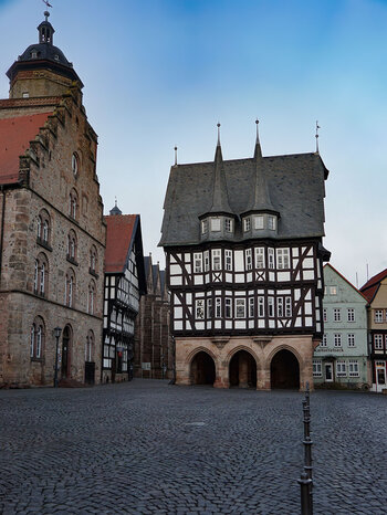 Weinhaus und Rathaus in Alsfeld