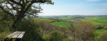 Ausblick auf die Landschaft der Nördlichen Haßberge