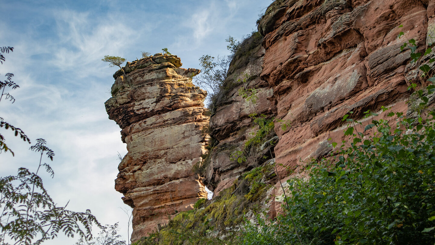 Blick auf die Lämmerfelsen vom Felsenpfad
