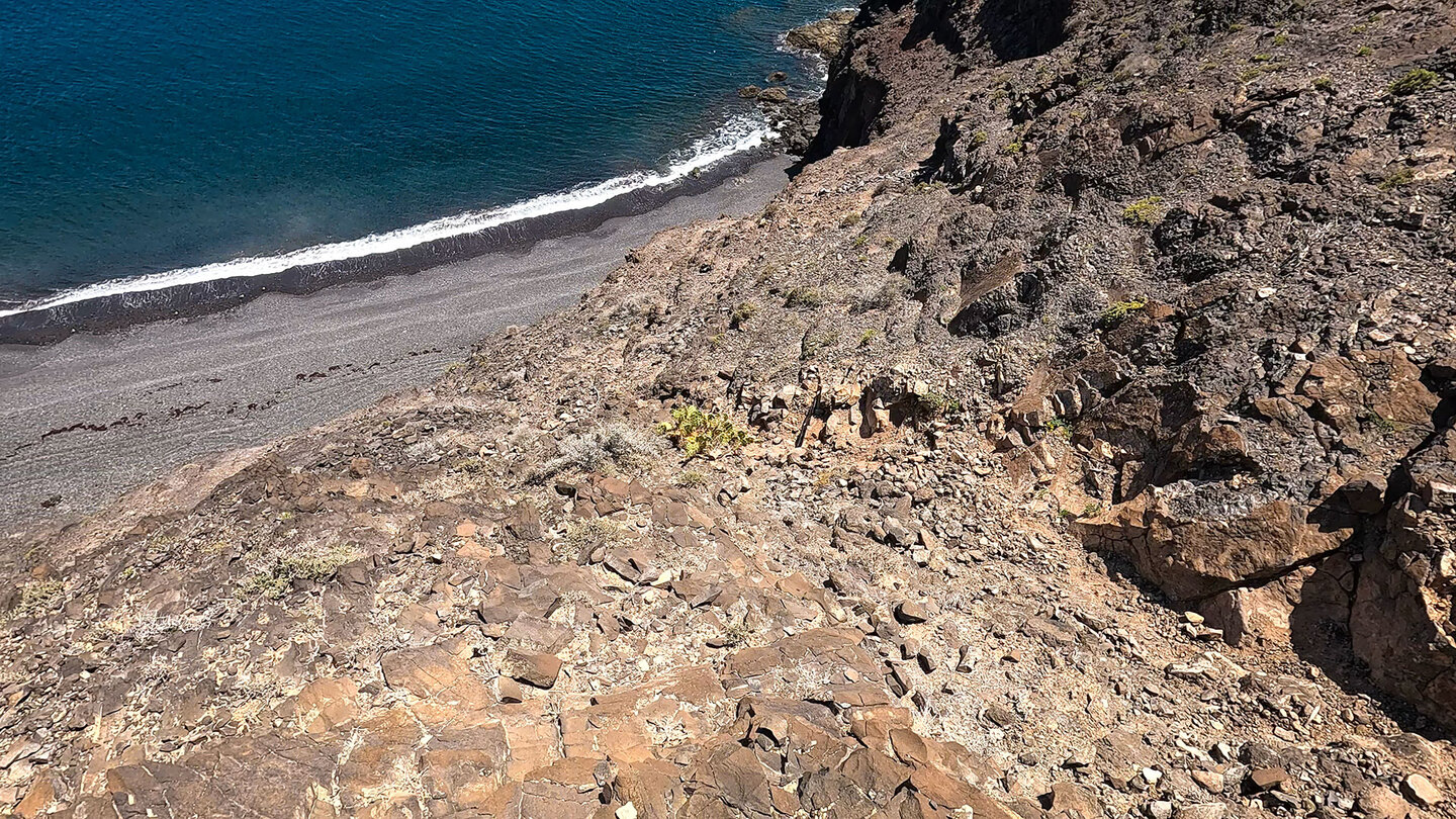 Aufstieg von der Playa del Parrado