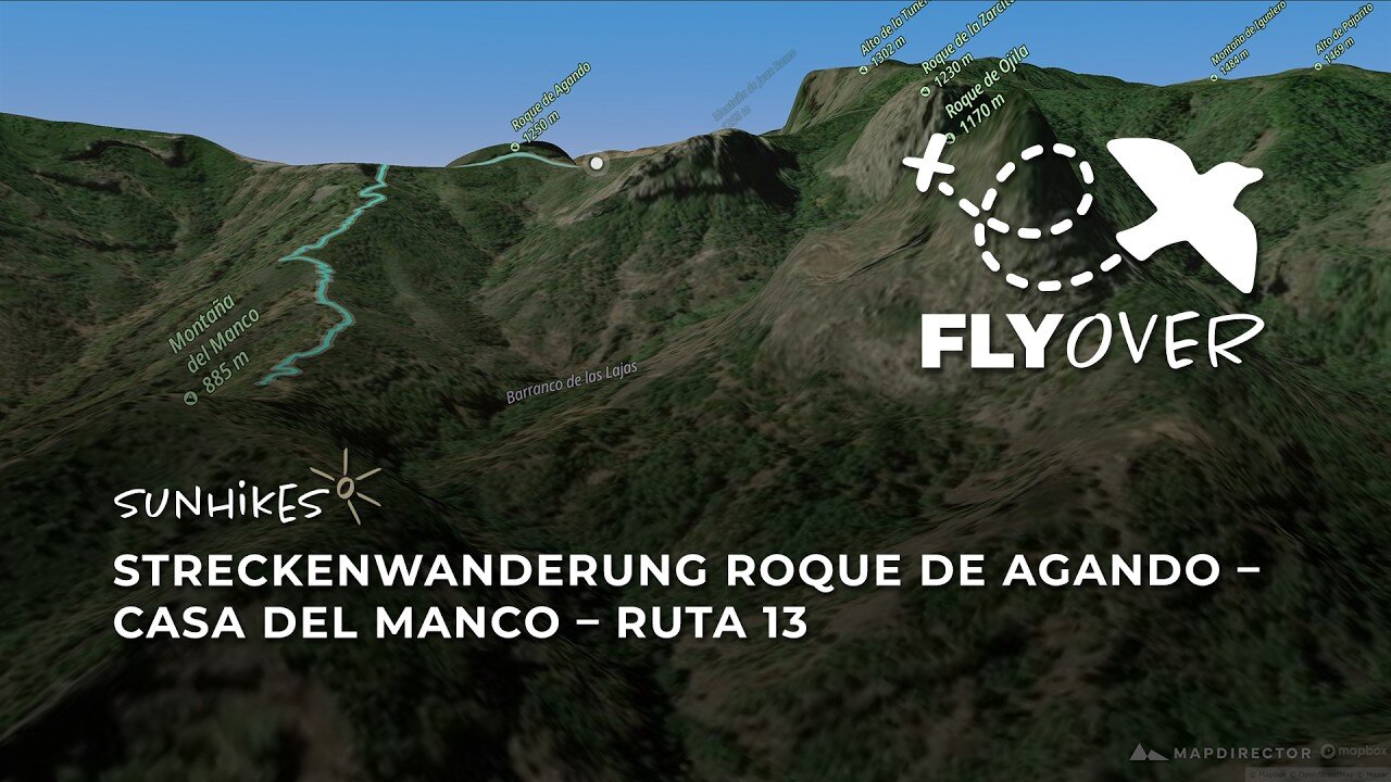 Im Herzen der Felsnadeln Gomeras: Ruta 13 zum Roque de Agando im 3D-Flyover