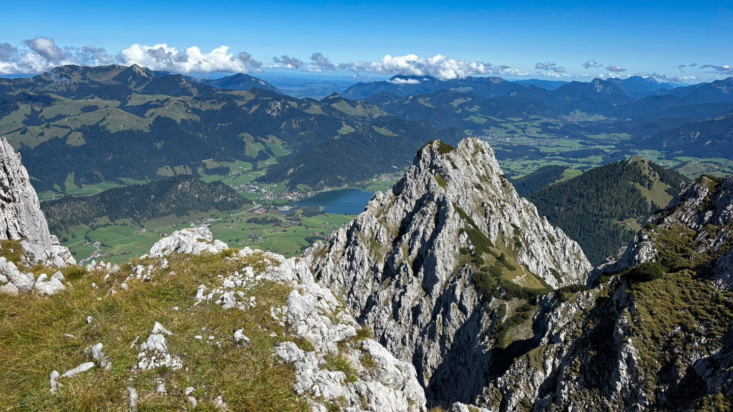 Blick aus dem Kaisergebirge zum Walchsee