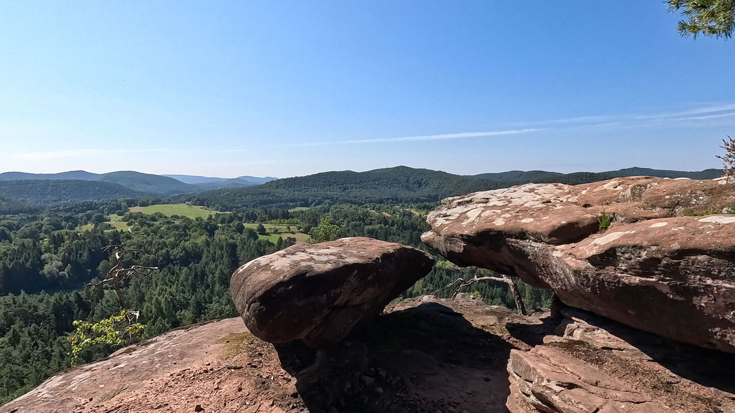 Panorama vom Felsplateau des Spirkelbacher Rauhfels