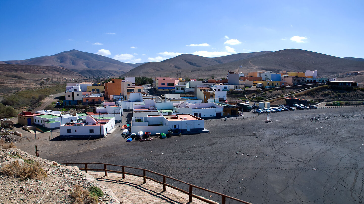 Blick über den Ort Ajuy auf Fuerteventura