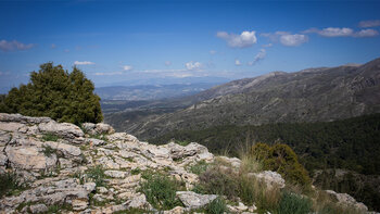 Ausblick zur Sierra Nevada vom Wanderweg zum Maroma