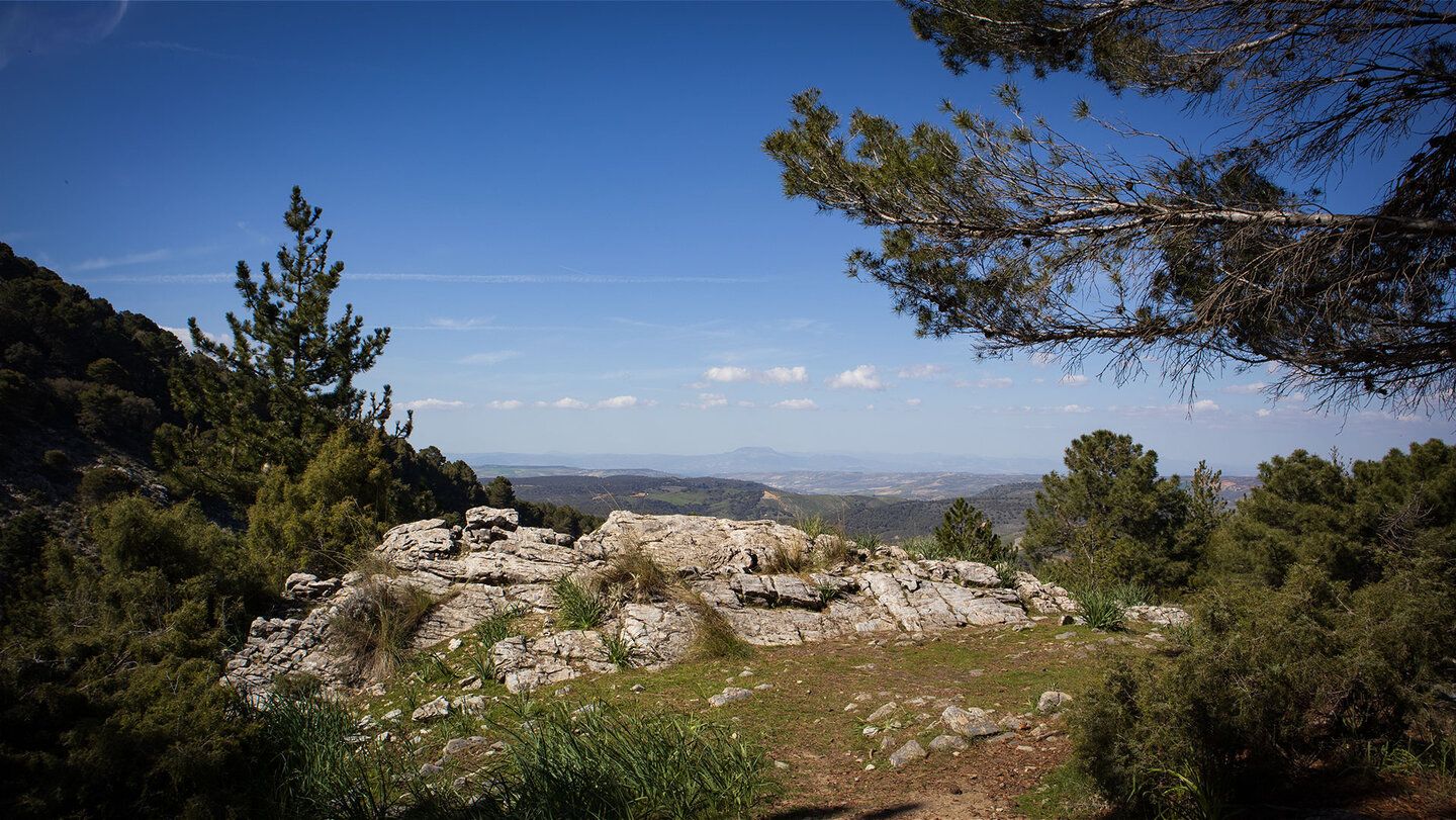 Erster Aussichtspunkt auf dem Wanderweg El Robledal zum Berg La Maroma