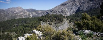 Das Bergpanorama der Sierra de Tejeda vom Sendero SL-A 124