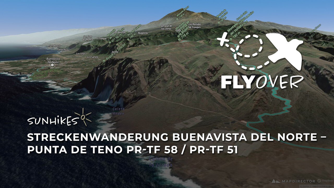 Vom Ozean zum Leuchtturm: Die große Teno-Überquerung auf Teneriffa (3D-Flyover Video)