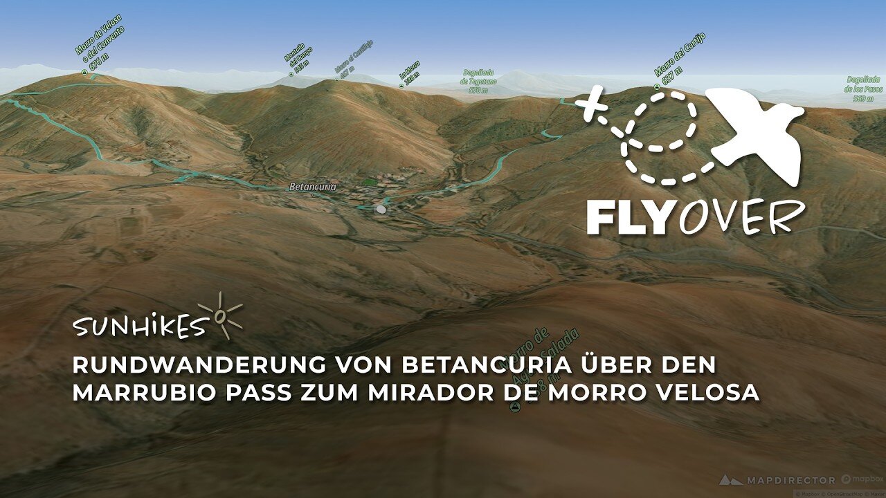 Aussichtsreiche Kammwege auf Fuerteventura: Die Morro de Velosa Runde im Flyover Video