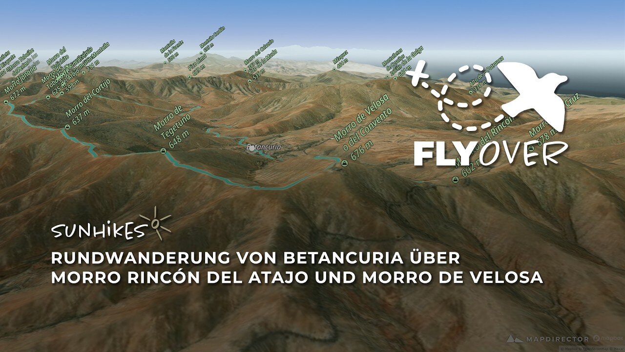 Große Runde vom Mirador Morro de Velosa nach Betancuria im Flyover
