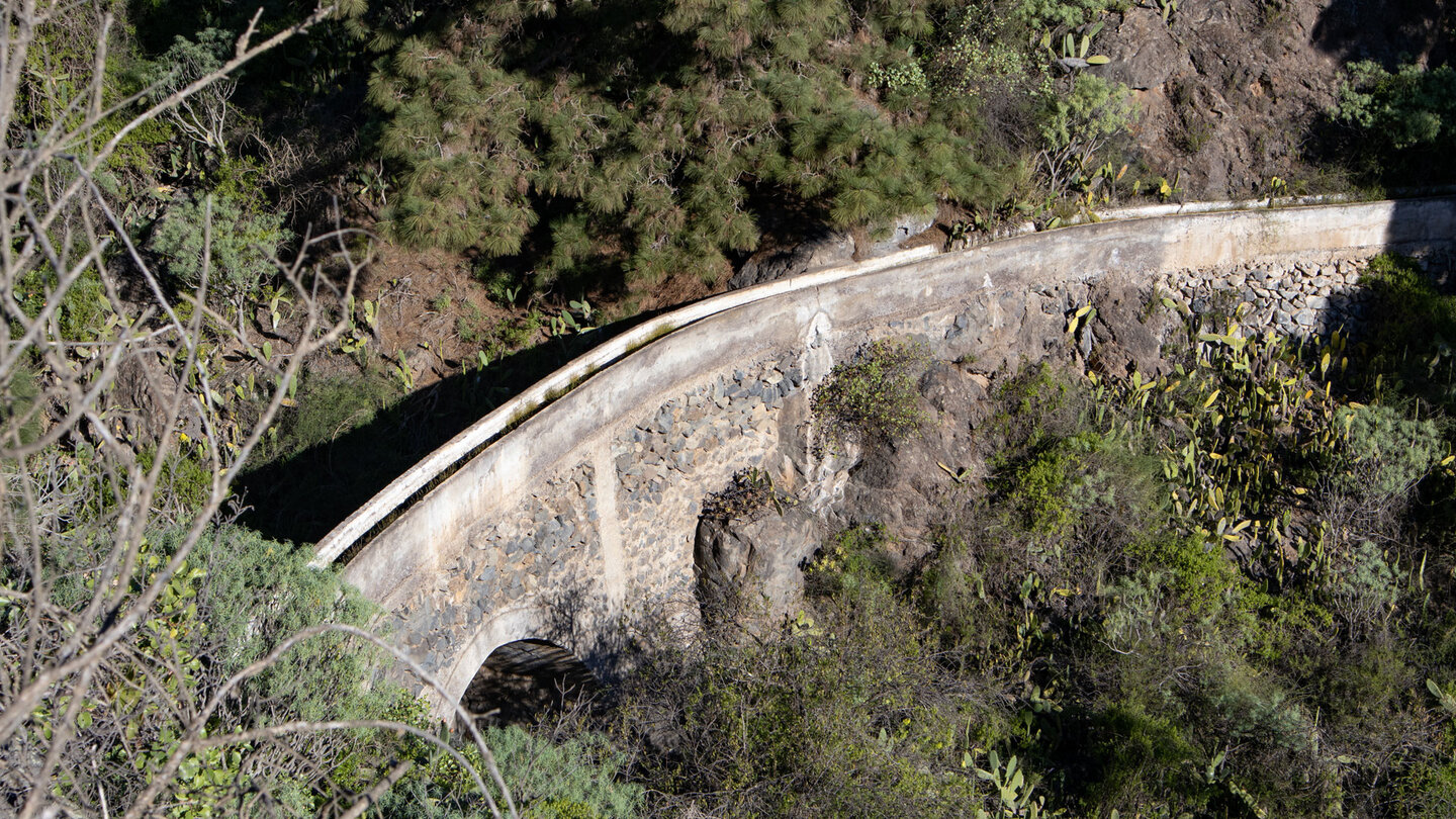 Aquädukt über die Schlucht Risco del Muerto