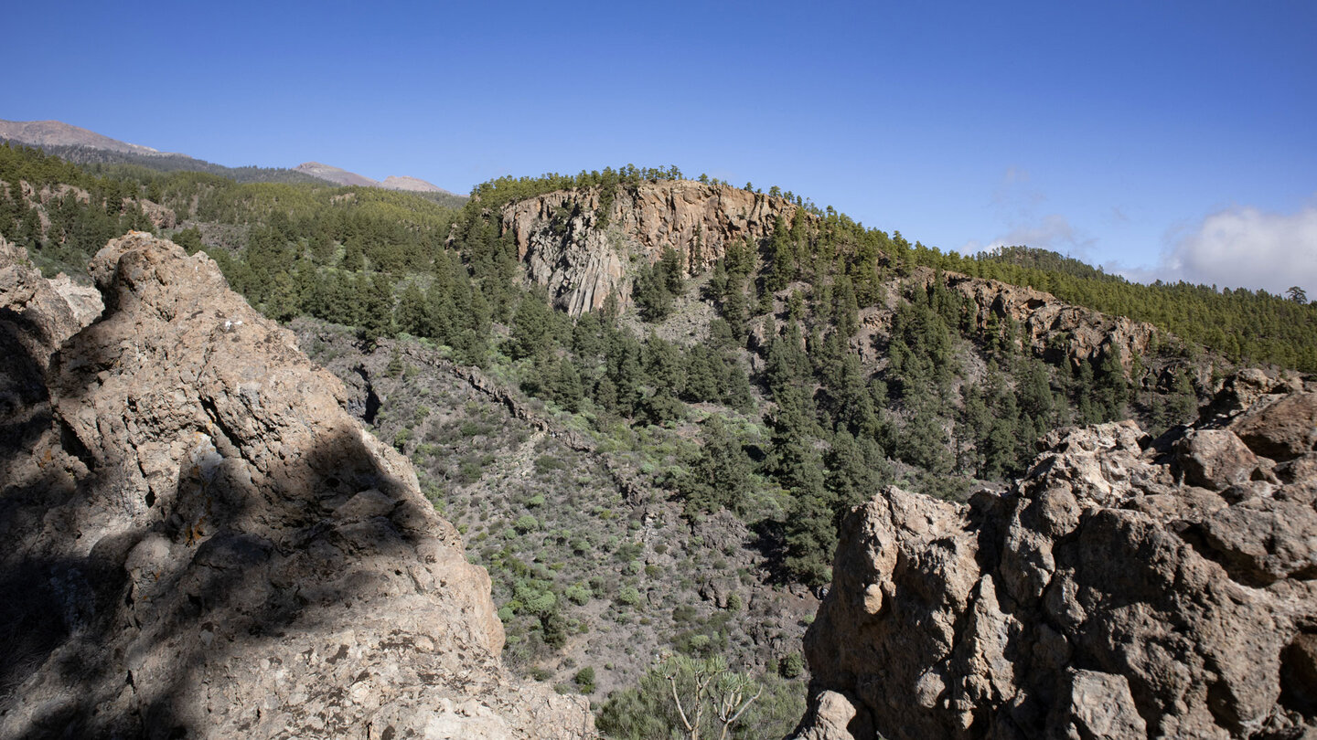 Ausblick vom Wanderweg hoch über der Géñiga-Schlucht