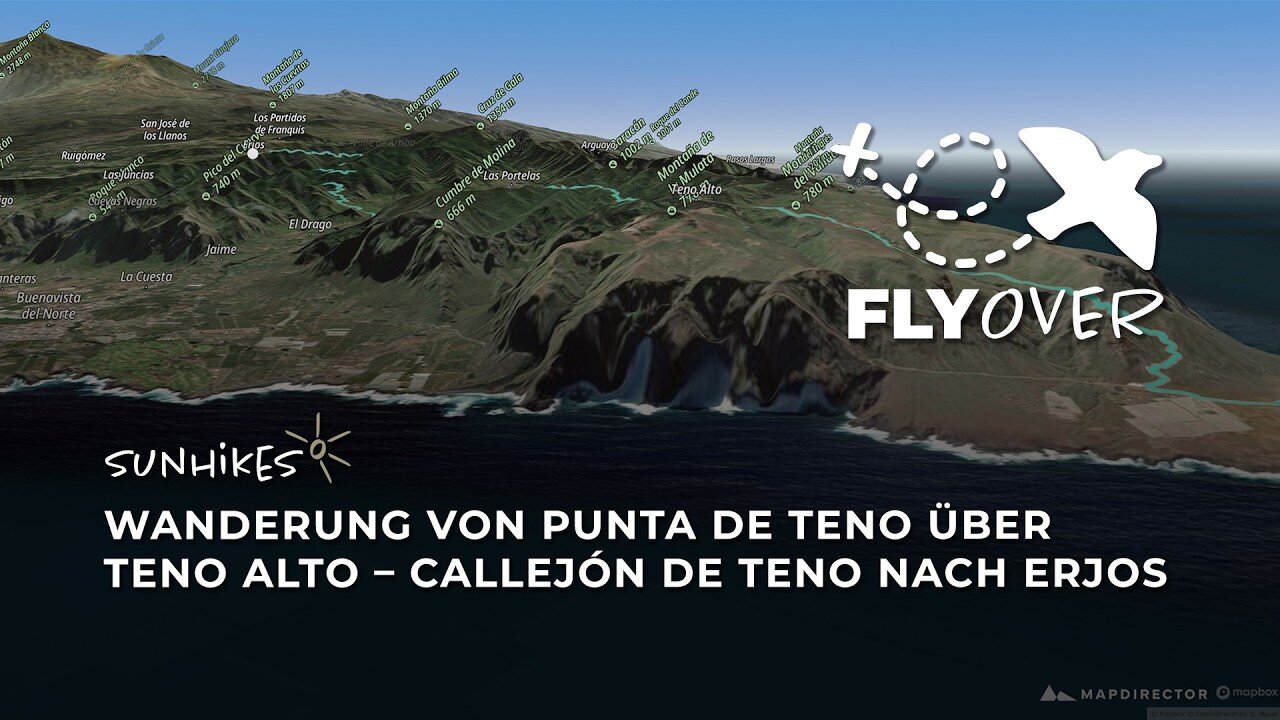 Vom Ozean durch den Lorbeerwald: Die gewaltige Teno-Durchquerung auf Teneriffa im Flyover Video