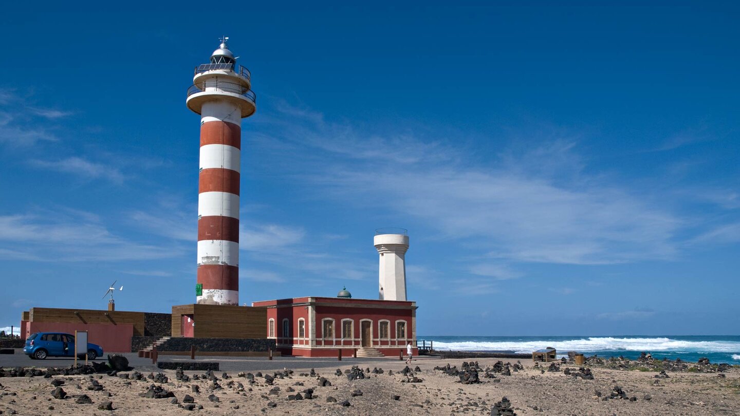 der Leuchtturm Faro de el Tostón bei El Cotillo auf Fuerteventura